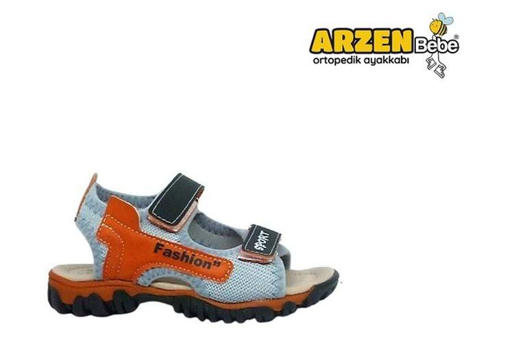 P- ARZEN SANDALET - ERKEK - 8510 - GRİ-TURUNCU