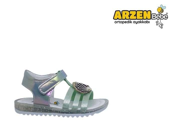 B- ARZEN SANDALET - KIZ - 7019 - SU-YEŞİLİ-GÜMÜŞ