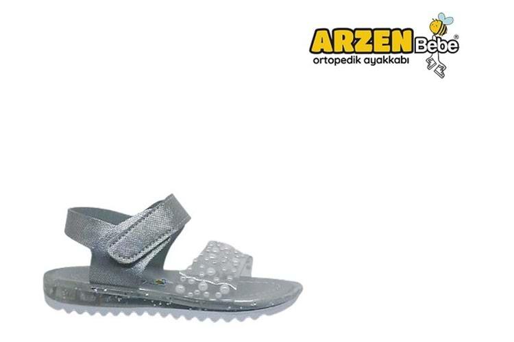 B- ARZEN SANDALET - KIZ - 7020 - GÜMÜŞ-SİMLİ