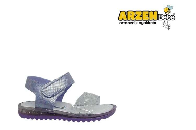 B- ARZEN SANDALET - KIZ - 7020 - LİLA-SİMLİ