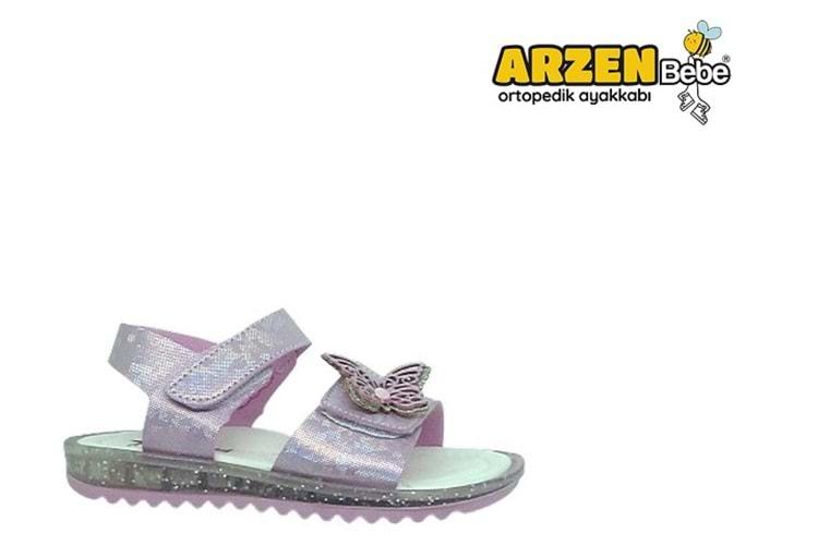 P- ARZEN SANDALET - KIZ - 8014 - PEMBE-SİMLİ