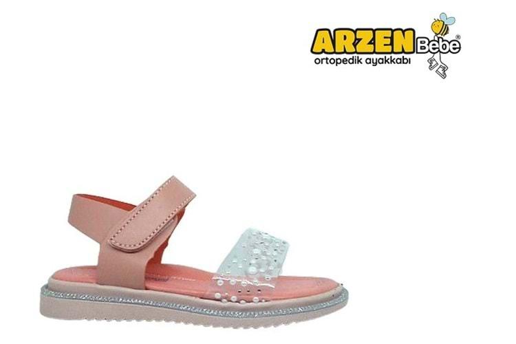 P- ARZEN SANDALET - KIZ - 8020 - PUDRA-SİMLİ