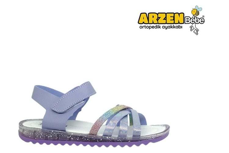 F- ARZEN SANDALET - KIZ - 9003 - LİLA-SİMLİ