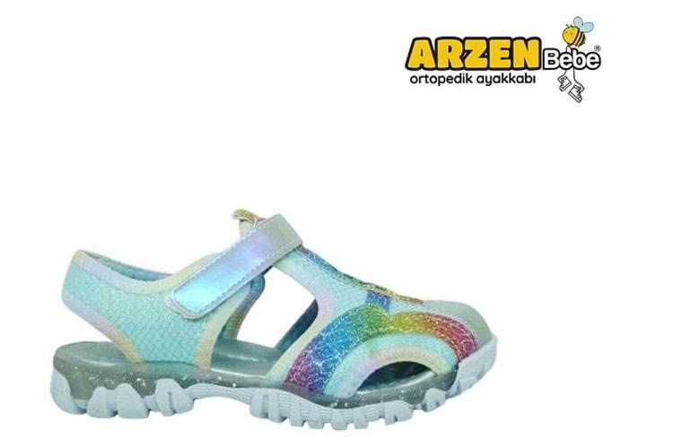 F- ARZEN SANDALET - KIZ - 9022 - SU-YEŞİLİ
