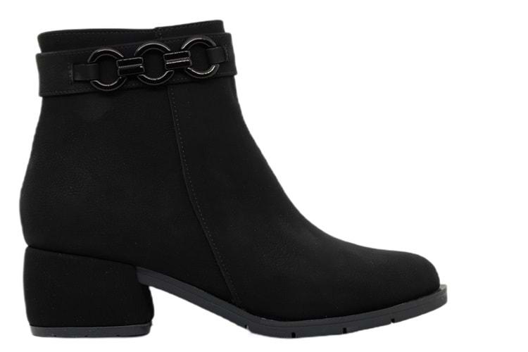 Z- ERBAY BOT KISA - 4019 - SİYAH-NUBUK