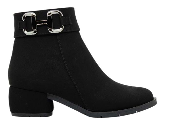 Z- ERBAY BOT KISA - 4021 - SİYAH-NUBUK