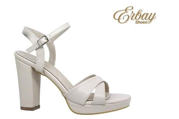 Z- ERBAY SANDALET - PLATFORM - 308 - CİLT-BEJ