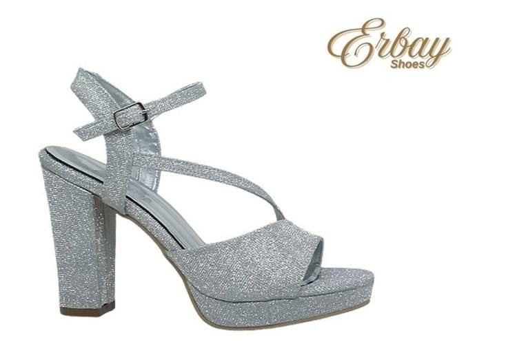 Z- ERBAY SANDALET - PLATFORM - 342 - SİMLİ-GÜMÜŞ