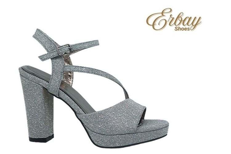 Z- ERBAY SANDALET - PLATFORM - 342 - SİMLİ-PLATİN