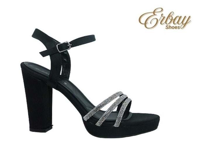 Z- ERBAY SANDALET - PLATFORM - 384 - CİLT-SİYAH