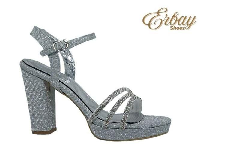 Z- ERBAY SANDALET - PLATFORM - 384 - SİMLİ-GÜMÜŞ