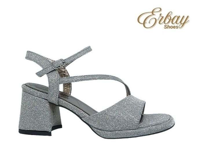 Z- ERBAY SANDALET - PLATFORM - 402 - SİMLİ-PLATİN