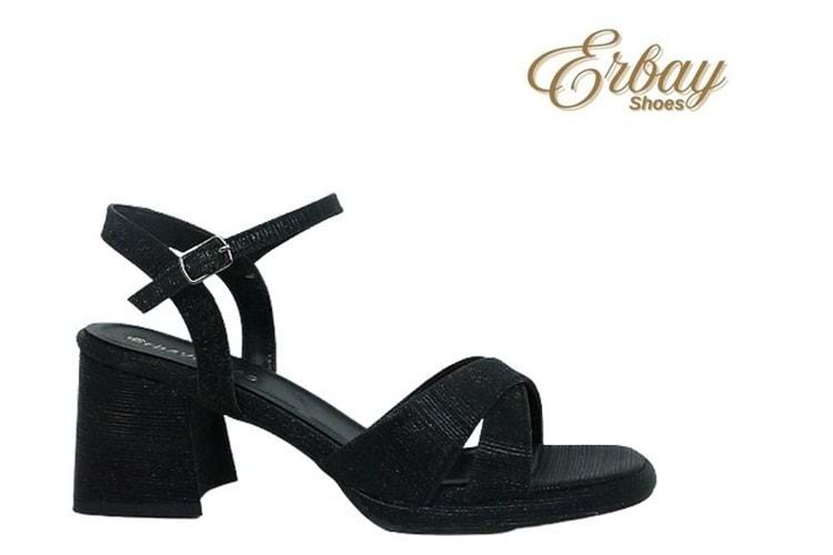 Z- ERBAY SANDALET - PLATFORM - 405 - SİMLİ-SİYAH
