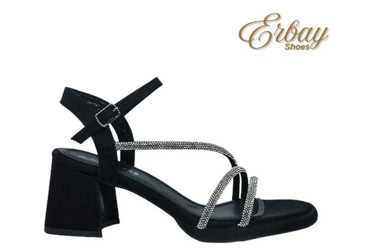 Z- ERBAY SANDALET - PLATFORM - 488 - SATEN-SİYAH