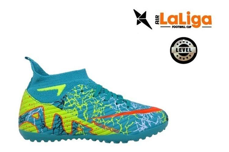 F- AIR LALİGA H.SAHA - 600 - ÇORAPLI - TURKUAZ-SARI-DESENLİ