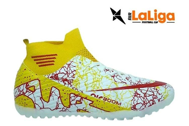M- AIR LALİGA H.SAHA - 565 - ÇORAPLI - BEYAZ-KIRMIZI-DESENLİ