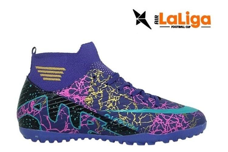 M- AIR LALİGA H.SAHA - 565 - ÇORAPLI - MOR-TURKUAZ-DESENLİ