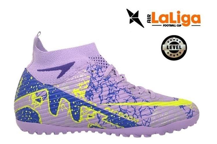 M- AIR LALİGA H.SAHA - 600 - ÇORAPLI - LİLA-MOR-DESENLİ