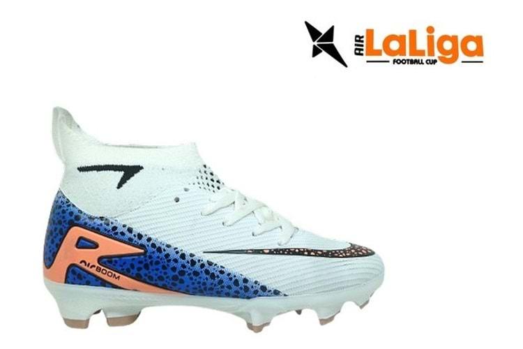 F- AIR LALİGA KRAMPON - 610 - ÇORAPLI - BEYAZ-SİYAH