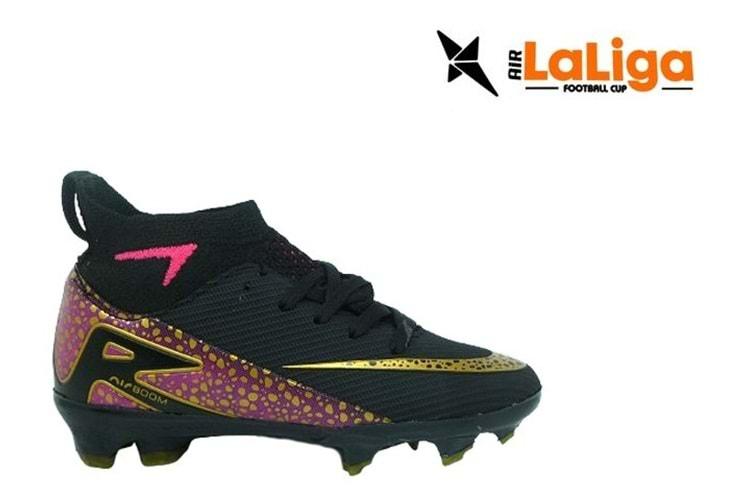 F- AIR LALİGA KRAMPON - 610 - ÇORAPLI - SİYAH-ALTIN
