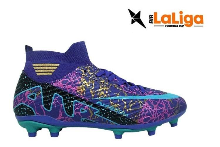 G- AIR LALİGA KRAMPON - 565 - ÇORAPLI - MOR-TURKUAZ-DESENLİ