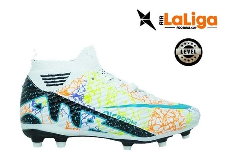 G- AIR LALİGA KRAMPON - 600 - ÇORAPLI - BEYAZ-SİYAH-DESENLİ