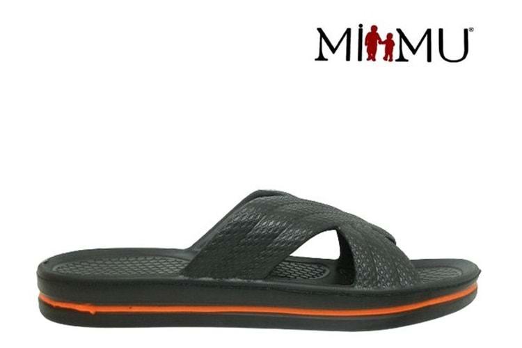M- MİMU EVA TERLİK - 1146 - ÇAPRAZ - SİYAH-TURUNCU