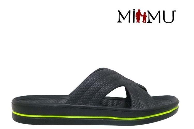 M- MİMU EVA TERLİK - 1146 - ÇAPRAZ - SİYAH-YEŞİL