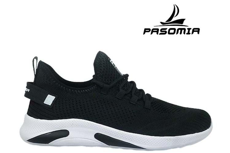 M- PASOMİA SPOR - FAYLON - 062 - 45-47 NO - TRİKO - SİYAH-BEYAZ