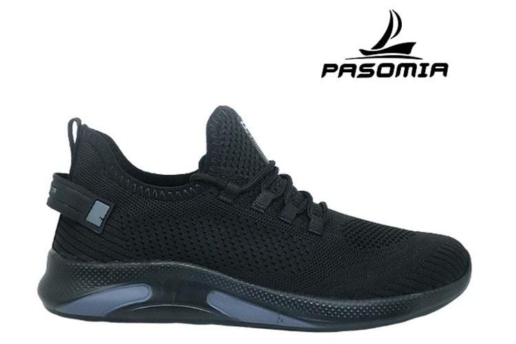 M- PASOMİA SPOR - FAYLON - 062 - TRİKO - SİYAH-SİYAH