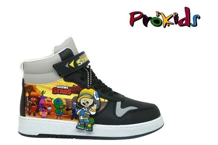 F- PROKİDS SPOR BASKET - 4445 - CİLT / SİYAH-GRİ