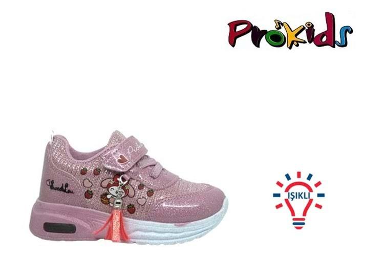 B- PROKİDS SPOR IŞIKLI - 4030 - SİMLİ - ANORAK / PEMBE