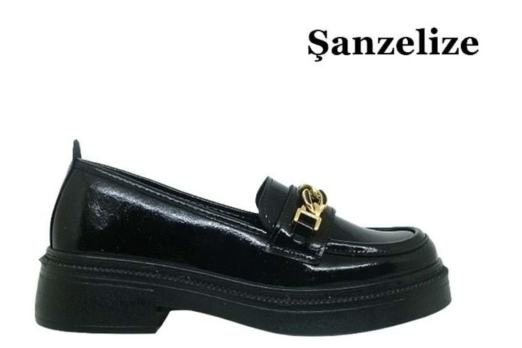 Z- ŞANZELİZE AYAKKABI - K-22 - SİYAH-KIRIŞIK-RUGAN