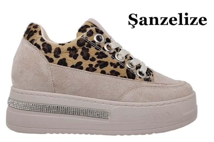Z- ŞANZELİZE SPOR - K-71 - GİZLİ TOPUK - BEJ-LEOPAR