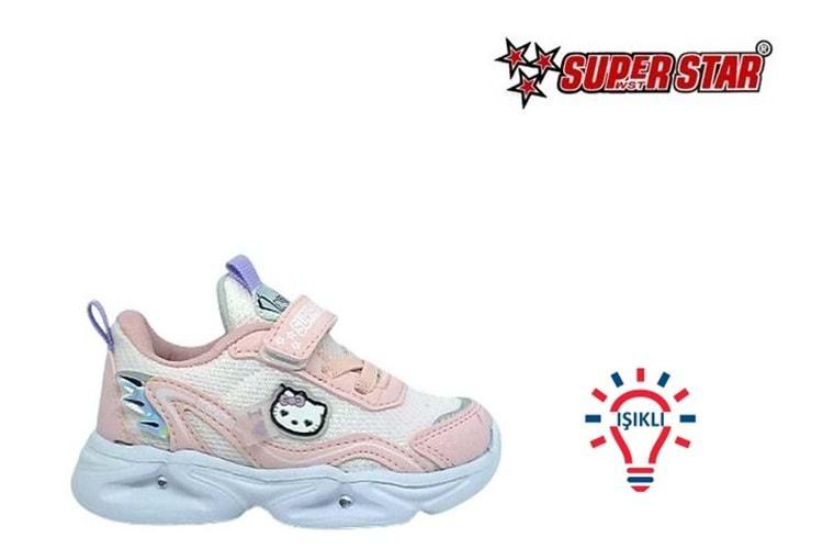 B- SÜPERSTAR SPOR IŞIKLI - 305-19 - ANORAK / PUDRA-R-GÜMÜŞ-BEYAZ