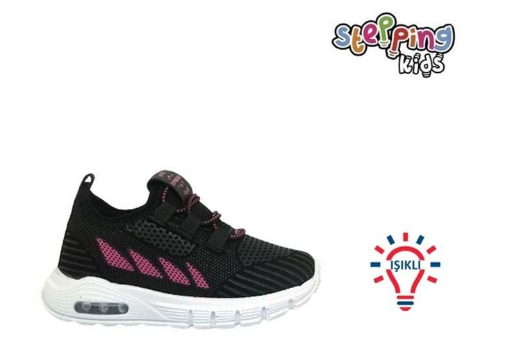 B- STEPPİNG SPOR IŞIKLI - 126 - VELVET / SİYAH-FUJİ