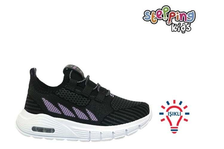 P- STEPPİNG SPOR IŞIKLI - 502 - VELVET / SİYAH-LİLA
