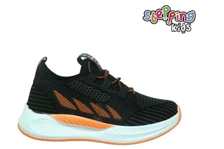 F- STEPPİNG SPOR - 502 - VELVET / SİYAH-F.ORANGE