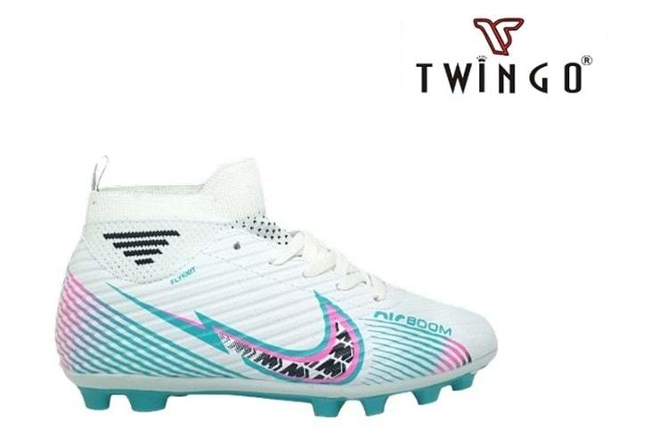 F- TWİNGO KRAMPON - 585 - ÇORAPLI - BEYAZ-TURKUAZ